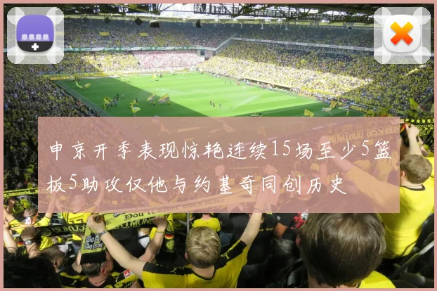 申京开季表现惊艳连续15场至少5篮板5助攻仅他与约基奇同创历史